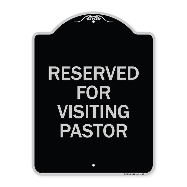 Reserved for Visiting Pastor Heavy-Gauge Aluminum Architectural Sign, 24" x 18", BS-1824-23167